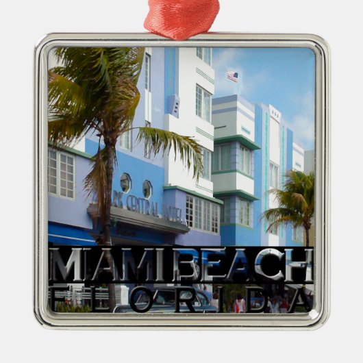Miami Beach Ornament Aus Metall (Vorne)