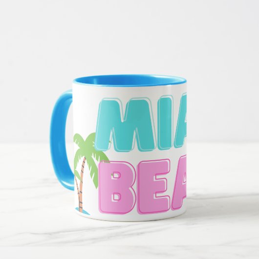 Miami Beach Palm Tree Tasse (Vorderseite Links)