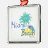 Miami Beach Palm und Sonne Ornament Aus Metall (Links)