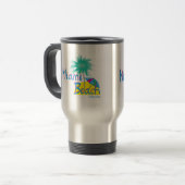 Miami Beach Palm und Sonne Reisebecher (Vorderseite Links)