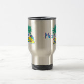 Miami Beach Palm und Sonne Reisebecher (Mittel)