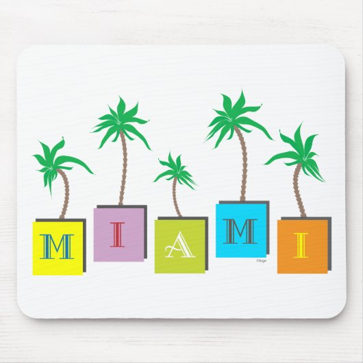 Miami Beach Palms Mousepad (Vorne)