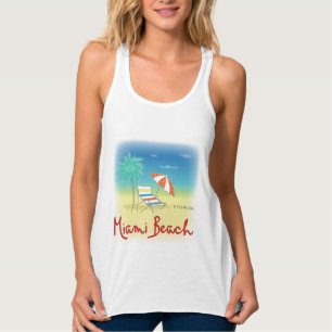 Miami Beach Palms Tank Top
