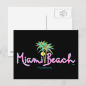 Miami Beach Pam Postkarte (Vorne/Hinten)