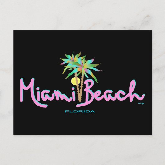 Miami Beach Pam Postkarte (Vorderseite)