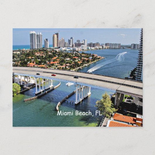 Miami Beach, Panoramafoto Florida Postkarte (Vorderseite)