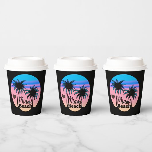 Miami Beach Pappbecher (Multi)
