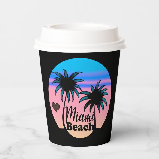 Miami Beach Pappbecher (Rückseite)