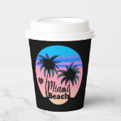 Miami Beach Pappbecher (Vorderseite)