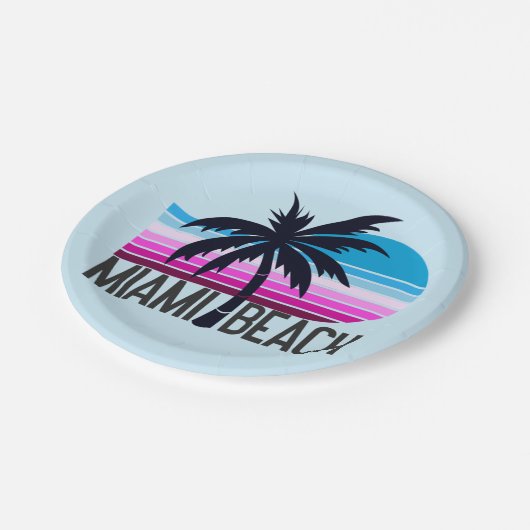 Miami Beach Pappteller (Schrägansicht)