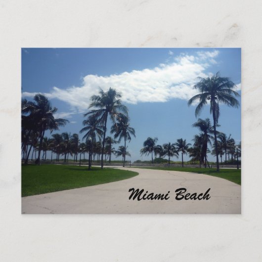 Miami Beach Pfad Postkarte (Vorderseite)