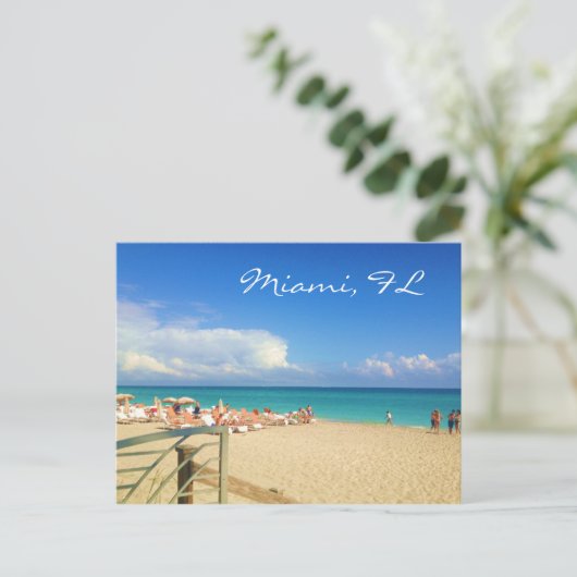 Miami Beach Postcard Postkarte (Stehend Vorderseite)