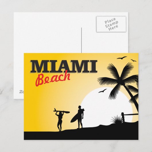 Miami Beach Postcard Postkarte (Vorne/Hinten)