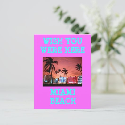MIAMI BEACH POSTKARTE (Stehend Vorderseite)