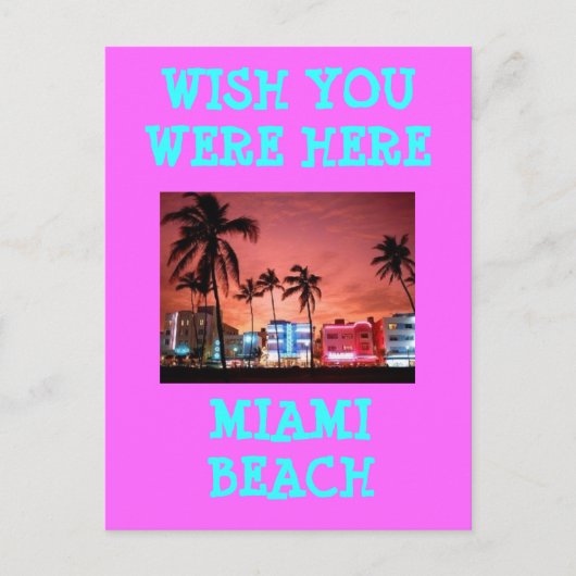 MIAMI BEACH POSTKARTE (Vorderseite)