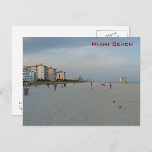 Miami Beach Postkarte (Vorne/Hinten)