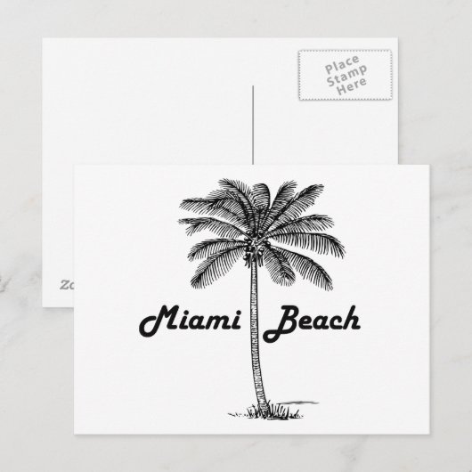 Miami Beach Postkarte (Vorne/Hinten)