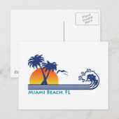Miami Beach Postkarte (Vorne/Hinten)