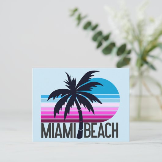 Miami Beach Postkarte (Stehend Vorderseite)