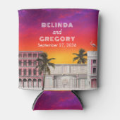 Miami Beach Rainbow Row Charleston Palm Wedding Dosenkühler (Vorderseite)