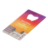 Miami Beach Rainbow Row Charleston Palm Wedding Geldbeutel Flaschenöffner (Vorderseite Schrägansicht)