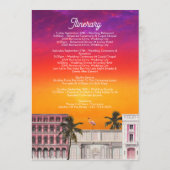 Miami Beach Rainbow Row Wedding Itinerary Programm (Rückseite)