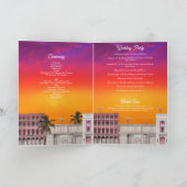 Miami Beach Rainbow Row Wedding Order of Service Programm (Innenseite)