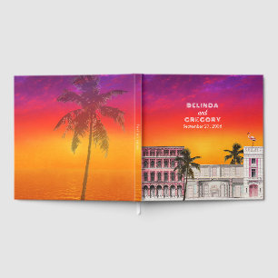 Miami Beach Regenbogen-Reihe Charleston Palme Hoch Gästebuch