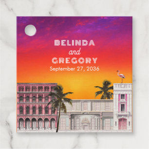 Miami Beach Regenbogen-Reihe Charleston Palme Hoch Geschenkanhänger