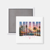 🌴 Miami Beach Reise Küstenansichten 🌴 Magnet (Vorderseite/Rückseite)