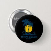 Miami Beach Reise Urlaub Florida Button (Vorne & Hinten)