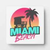 Miami Beach Reise Vintage Fotoplatte (Vorderseite)
