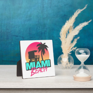 Miami Beach Reise Vintage  Fotoplatte