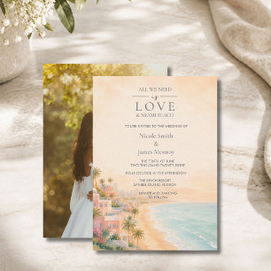 Miami Beach Reiseziel Foto Strandhochzeit Einladung