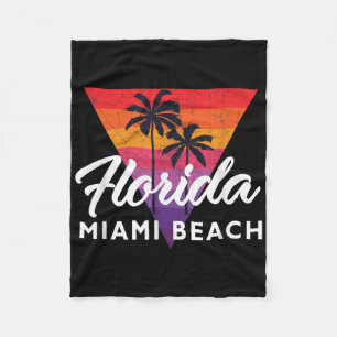 Miami Beach Retro Miami Vintag Triangle 70er 80er Fleecedecke