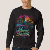 Miami Beach Retro Vibes Sweatshirt (Vorderseite)