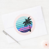 Miami Beach Runder Aufkleber (Umschlag)