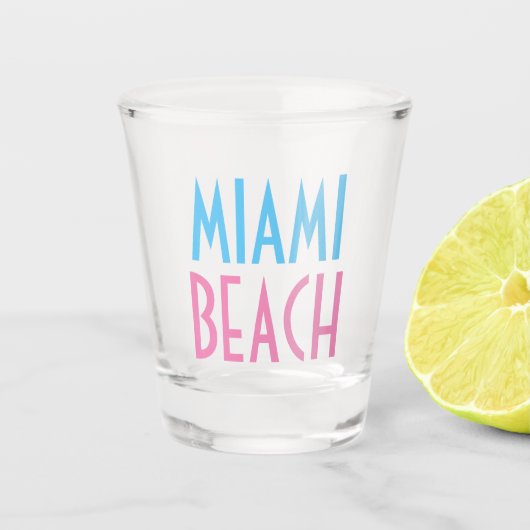 Miami Beach Shot Glas (Vorderseite)