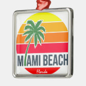 Miami Beach Silbernes Ornament (Links)