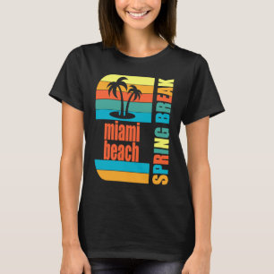 Miami Beach Spring Break High School Retro Beach G T-Shirt