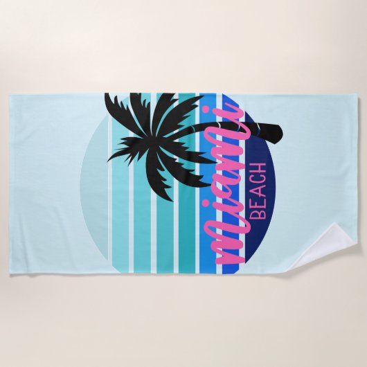 Miami Beach Strandtuch (Vorderseite)