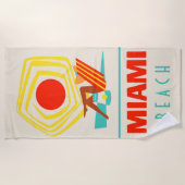 Miami Beach Strandtuch (Vorderseite)
