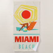 Miami Beach Strandtuch (Vorderseite)