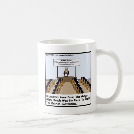 Miami Beach Straußenkongress Funny Gifts & T-Shirt Kaffeetasse (Rechts)
