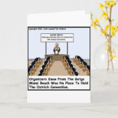 Miami Beach Straußenkongress Funny Gifts & T-Shirt Karte (Gelbe Blume)