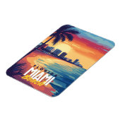 Miami Beach Sunset | Lebhafte Florida-Küste Magnet (Linke Seite)