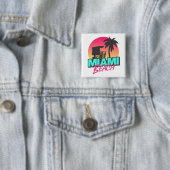 Miami Beach Travel Vintag Button (Beispiel)