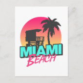 Miami Beach Travel Vintag Postcard Postkarte (Vorderseite)