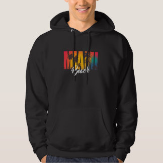 Miami Beach Tropischer Sommer Hoodie