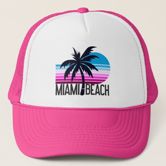 Miami Beach Truckerkappe (Vorderseite)